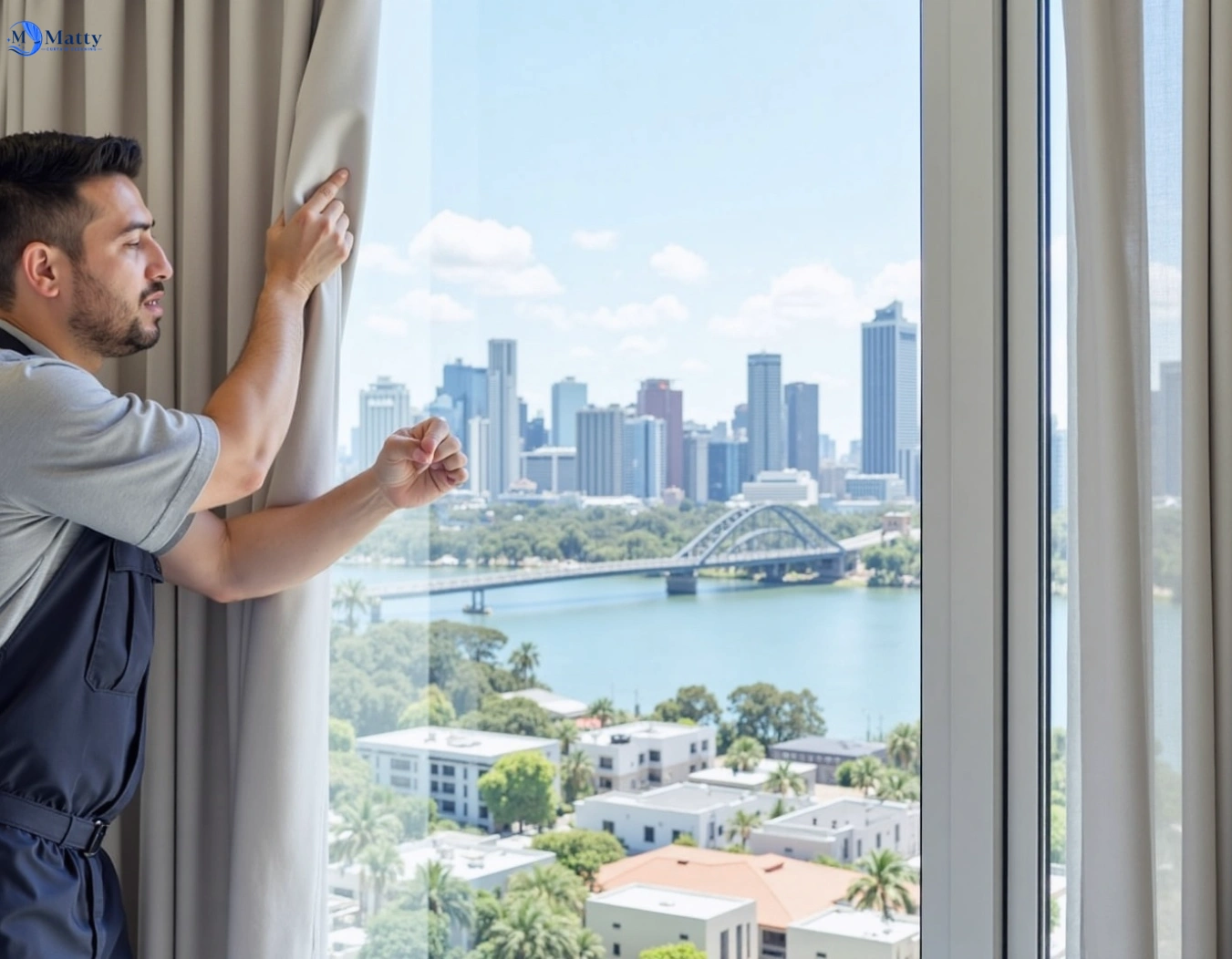 Professional curtain steam cleaning service mapleton QLD by Matty Curtain Cleaning