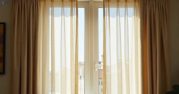 Dull dusty drapes in mapleton before professional cleaning